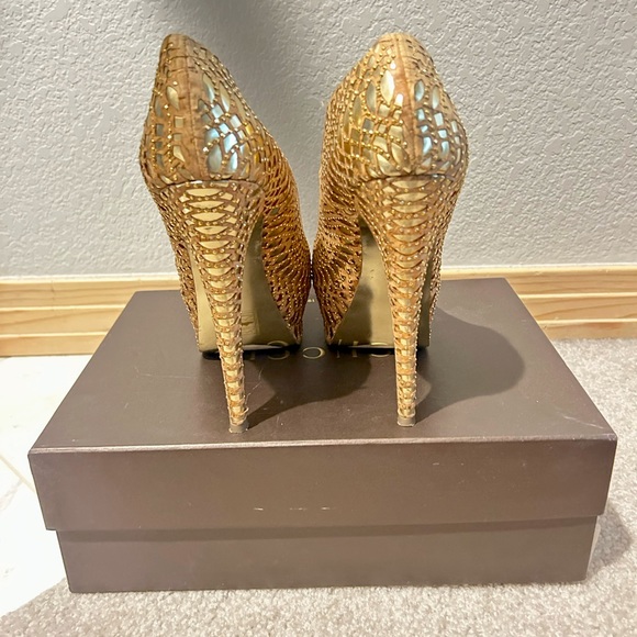 Bebe Gold Heels - Picture 3 of 3